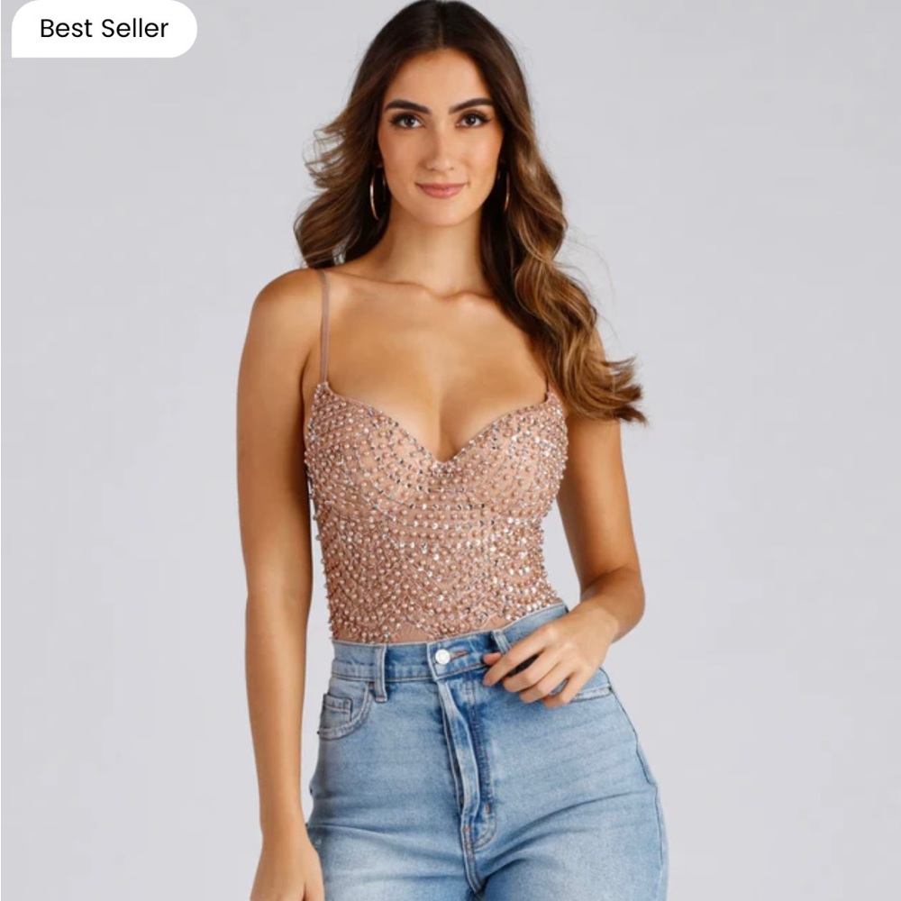 💜SOLD💜Twisted Angel Embroidered Bodysuit